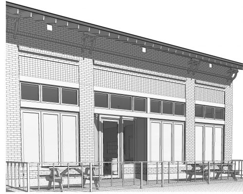 Brik Restaurant ArcWest Architects elevation