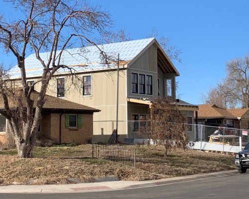 ArcWest-Architects-N-ParkHill-Modern-Farmhouse- process- exterior siding and windows install complete2